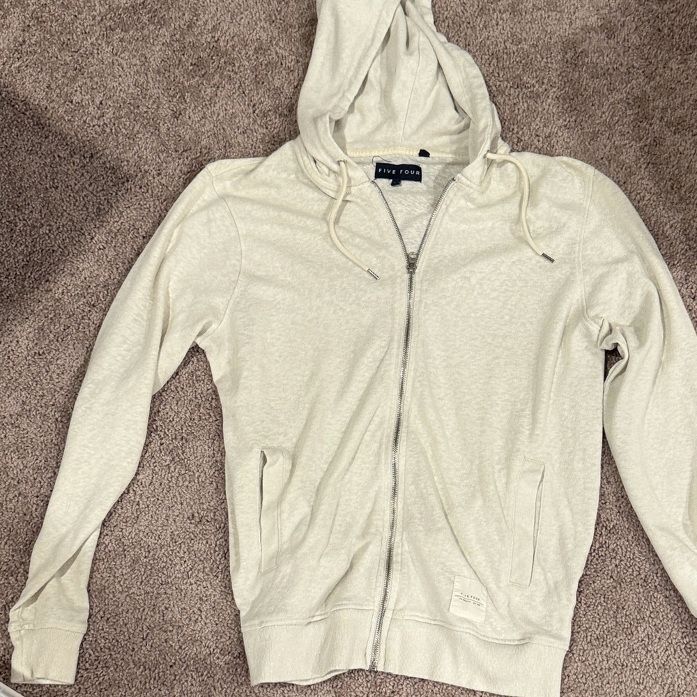 Five Four Off-White Zip-Up Hoodie